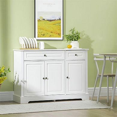Sideboard Buffet Cabinet with 2 Drawers & 3 Doors, Adjustable Shelves