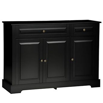 Sideboard Buffet Cabinet with 2 Drawers & 3 Doors, Adjustable Shelves