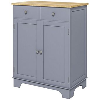 Compact Storage Cabinet with Drawers and Adjustable Shelf for Kitchen or Living Room
