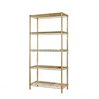 Metal Wire Shelving Unit 5 tier Adjustable Storage Rack for Kitchen Pantry, Garage Tools