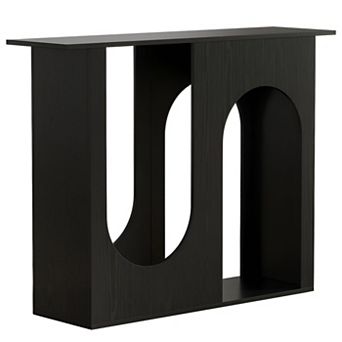 Console Table with Double Arched Base, Entryway or Hallway Sofa Table, Rectangular