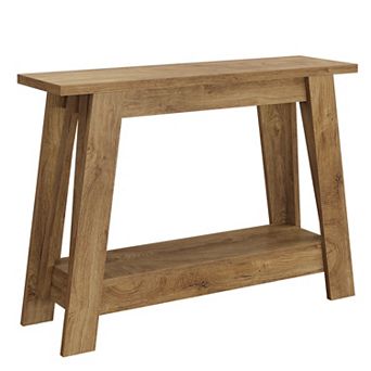 Farmhouse Console Table with 2 Shelves, Narrow Entryway Sofa Table for Living Room, Hallway or Foyer