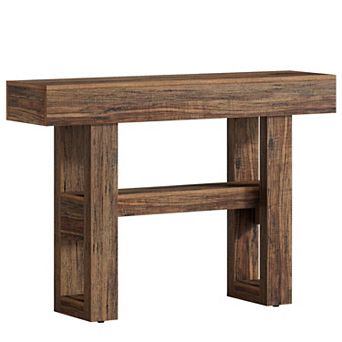 Rectangular Console Table with Lower Shelf, Narrow Entryway Table for Hallway or Living Room