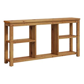 Solid Wood Narrow Console Table, Adjustable 36 Cubbies, Sofa-Back or Stairway Table