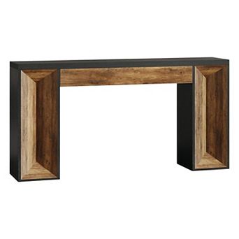 Dual-Tone Console Table, Slim Entryway or Hallway Table with Storage Surface