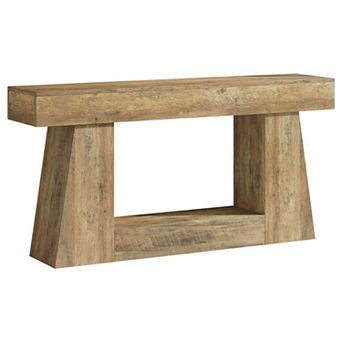 Console Table with Storage Shelves, Farmhouse Sofa Table for Entryway Hallway