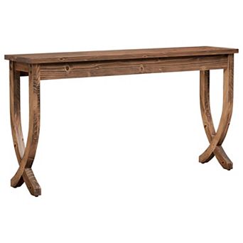 Entryway Console Table Farmhouse Sofa Table with Storage Shelf