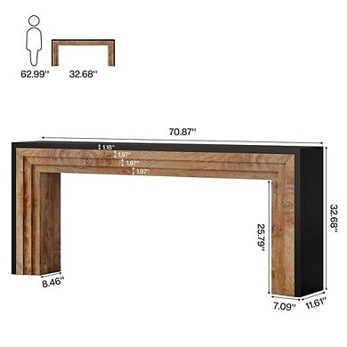 Modern Console Table with Slim Design, Narrow Sofa Table for Entryway, Hallway, or Behind Couch