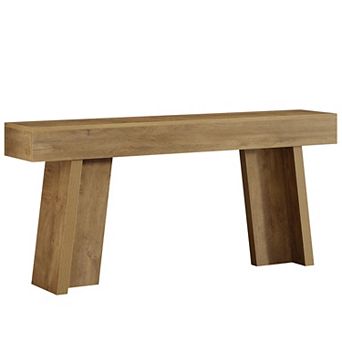 Rectangular Console Table, Farmhouse Wood Grain Table for Living Room or Entryway