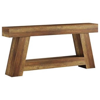 Slim Farmhouse Wood Sofa Table Hallway Entryway Console with Two-Tier Design