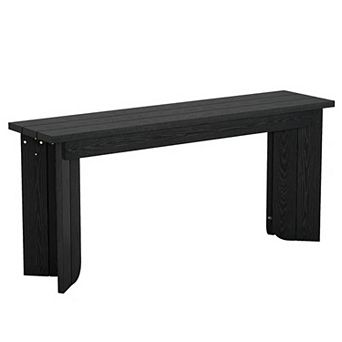 Slim Farmhouse Console Table, Long Table with Picket Fence Inspired Base