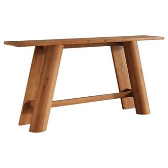 Farmhouse Console Table Solid Wood for Entryway, Hallway, or Living Room