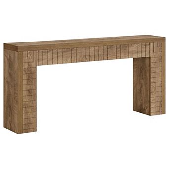 Farmhouse Console Table with Slim Profile for Entryway or Living Room