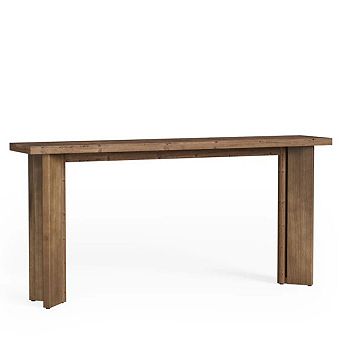 Slim Solid Wood Console Table Narrow Sofa Table for Entryway or Living Room