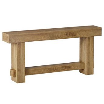 Long Console Table Modern Farmhouse Style Wood Grain Entryway Table