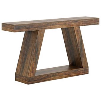 Farmhouse Console Table with Storage for Entryway, Hallway, or Living Room