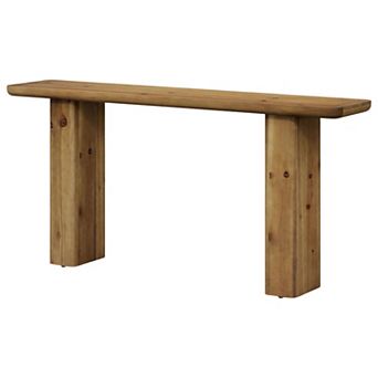 Modern Rustic Console Table Solid Wood Narrow Entryway or Living Room Table