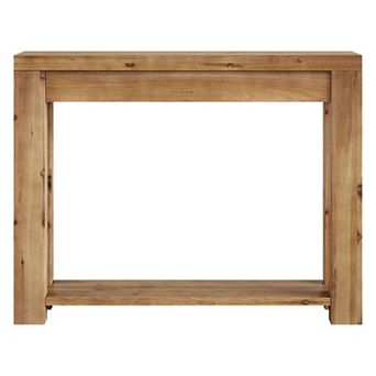 2 tier Wood Console Table for Entryway or Hallway with Open Shelves