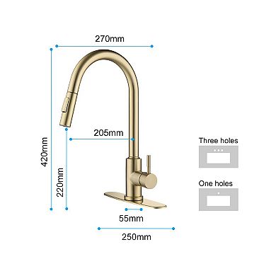 Kitchen Faucet with Touchless Sensor and Pull Down Sprayer, Single Hole, Hot and Cold Control
