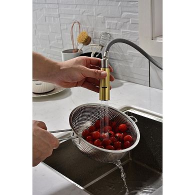 Kitchen Faucet with Touchless Sensor and Pull Down Sprayer, Single Hole, Hot and Cold Control