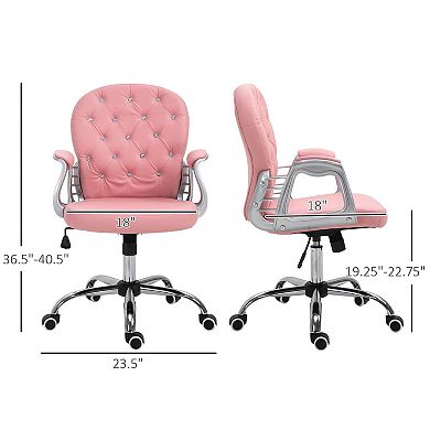 Modern Office Chair with Tufted Back Adjustable Height