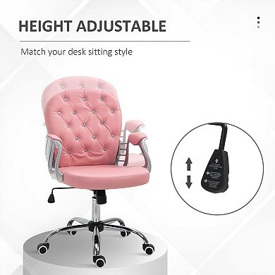 Modern Office Chair with Tufted Back Adjustable Height
