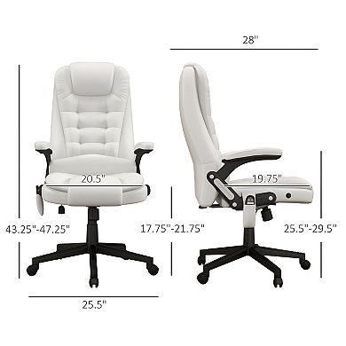 Reclining Massage Office Chair Vibration Points, Heating, Adjustable Height