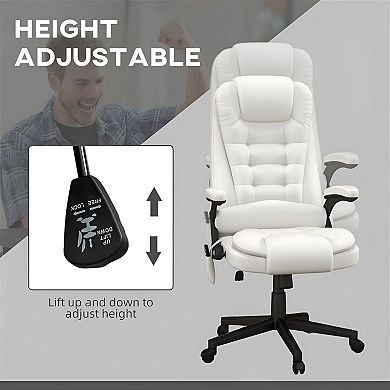 Reclining Massage Office Chair Vibration Points, Heating, Adjustable Height