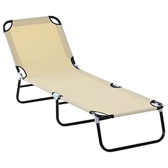 Folding Chaise Lounge Chair Set of 2, Lightweight Outdoor Recliners with 5 Position Backrest