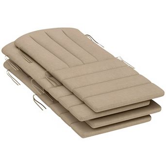 Adirondack Chair Cushion Set with Seat and Back Cushions Strap Secured