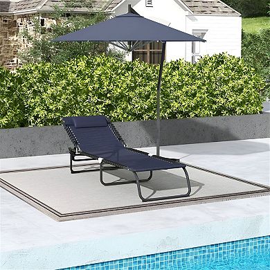 Lightweight Folding Lounge Chair for Patio Hiking Poolside Relaxation