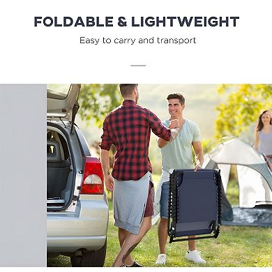 Lightweight Folding Lounge Chair for Patio Hiking Poolside Relaxation