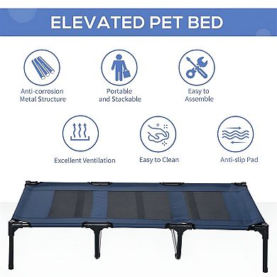 Portable Elevated Pet Bed for Large Dogs with Oxford Fabric and Mesh