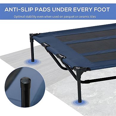 Portable Elevated Pet Bed for Large Dogs with Oxford Fabric and Mesh