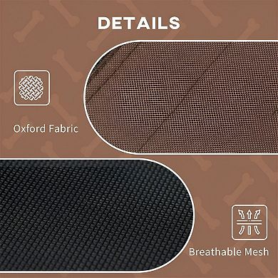 Outdoor Elevated Dog Bed with Canopy, Foldable Design, and Carry Bag