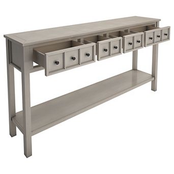 Console Table with Drawers and Shelf Entryway Sofa Table for Living Room Hallway