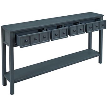 Console Table with Drawers and Shelf Entryway Sofa Table for Living Room Hallway