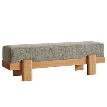 Entryway bench upholstered padded seat MDF frame bench for bedroom dining