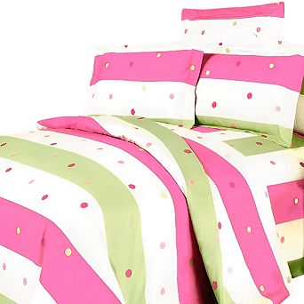 Cotton MEGA Bedding Set with Duvet Cover, Fitted Sheet, Pillowcases, and Shams for Bedroom Use