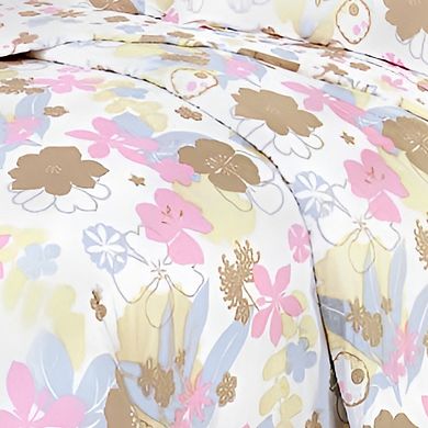 4PC Cotton Duvet Cover Bedding Set with Fitted Sheet and Matching Pillowcases