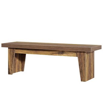 Farmhouse Style Entryway Bench Rectangular Wood Bench for Hallway Living Room and Dining Seating
