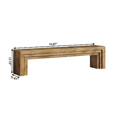 Modern MDF Console Bench with Extended Seating and Narrow Profile