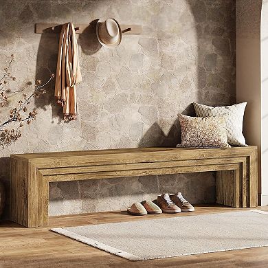 Modern MDF Console Bench with Extended Seating and Narrow Profile