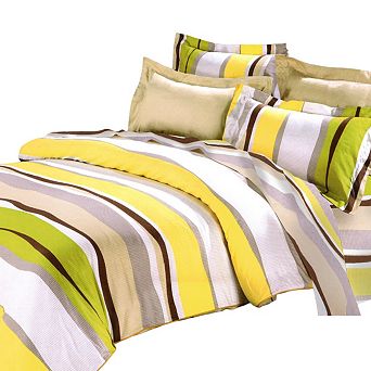 3 pc Cotton Duvet Cover Bedding Set for Guest Room and Bedroom Organization