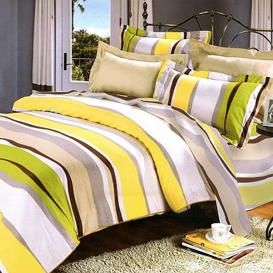 3 Piece Cotton Duvet Cover Bedding Set for Guest Room and Bedroom Organization