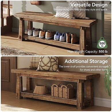 Multi-Functional Shoe Storage Bench for Entryway Bedroom and Mudroom