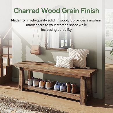 Multi-Functional Shoe Storage Bench for Entryway Bedroom and Mudroom