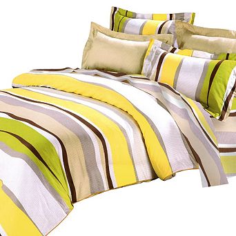 Microfiber Bedding Set with Down-Alternative Comforter, Duvet Cover, Sheet Set, Shams
