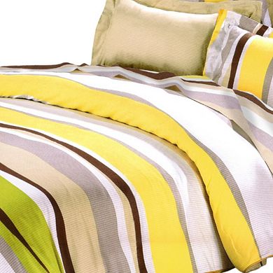 Microfiber Bedding Set with Down-Alternative Comforter, Duvet Cover, Sheet Set, Shams
