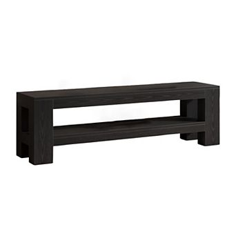 Narrow Entryway Bench with Storage MDF Shoe Rack Bench with Shelves